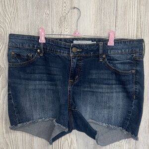 Torrid Dark Blue Denim Jean Shorts